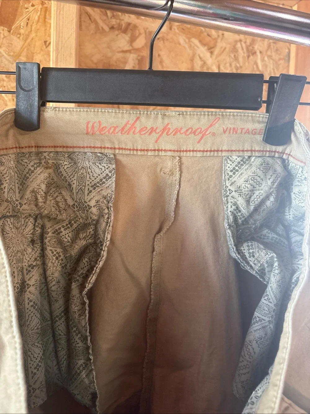 Weatherproof Vintage Men's Classic Khaki Cotton Pants 38x32